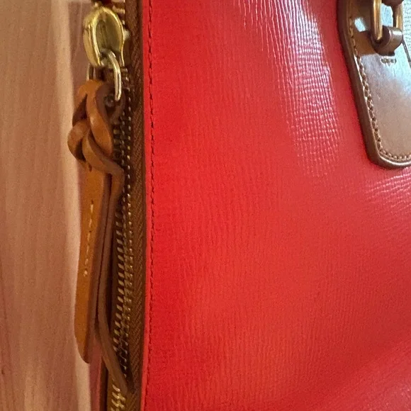 Dooney & Bourke Red and Tan Shoulder Bag - Picture 7 of 13